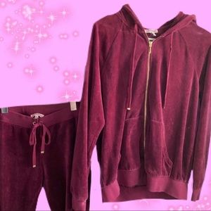 MAROON RED JUICY TRACK SUIT